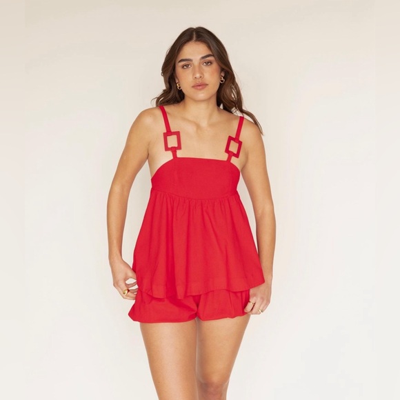 Red Top & Short Set - Picture 4 of 10